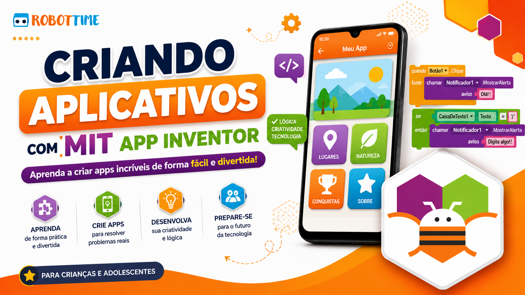 Criando Aplicativos – Fundamentos de Programação Mobile com MIT App Inventor